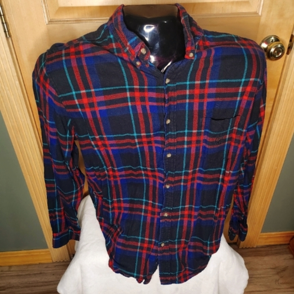 Men's flannel classic fit casual shirt